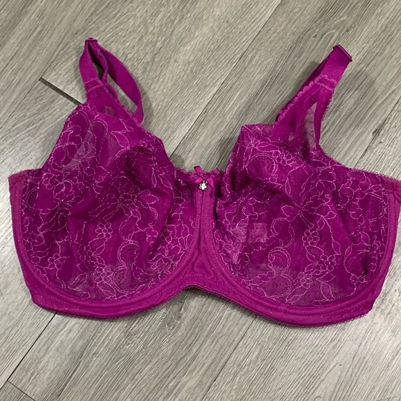 WACOAL Retro Chic Full Figure Pink Lace  Underwire Bra size 36G - Picture 1 of 11
